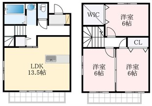 リバーコート北野田の物件間取画像